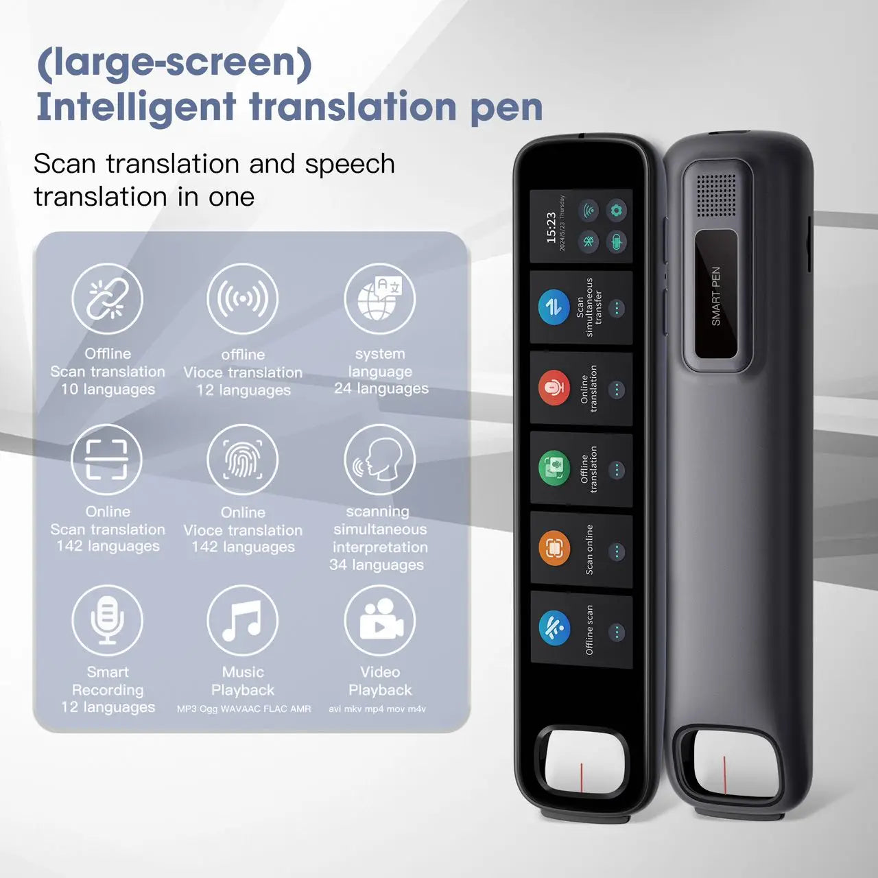 X10 Point Reading Translation Pen 3.76 Inches 142 Language Electronic Voice Scanning Pen Mutual Translation Dictionary Pen