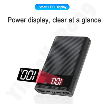 18650 Battery Power Bank Box 22.5W Fast Charging LCD Display 20000Mah Power Board For 6X18650 Battery Powerbank Case