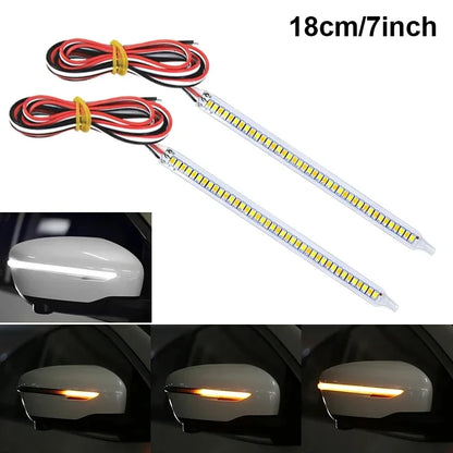 Car Rearview Mirror Indicator Lamp DRL Streamer Strip Flowing Turn Signal Lamp LED Car Light Source Turn Signals For Cars