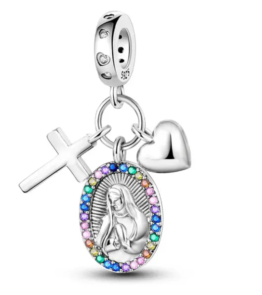 2025 Hot Sale Pink zircon aircraft passport cross Charm Beads Fit 925 Sterling Silver Original women Bracelet DIY Jewelry Gift