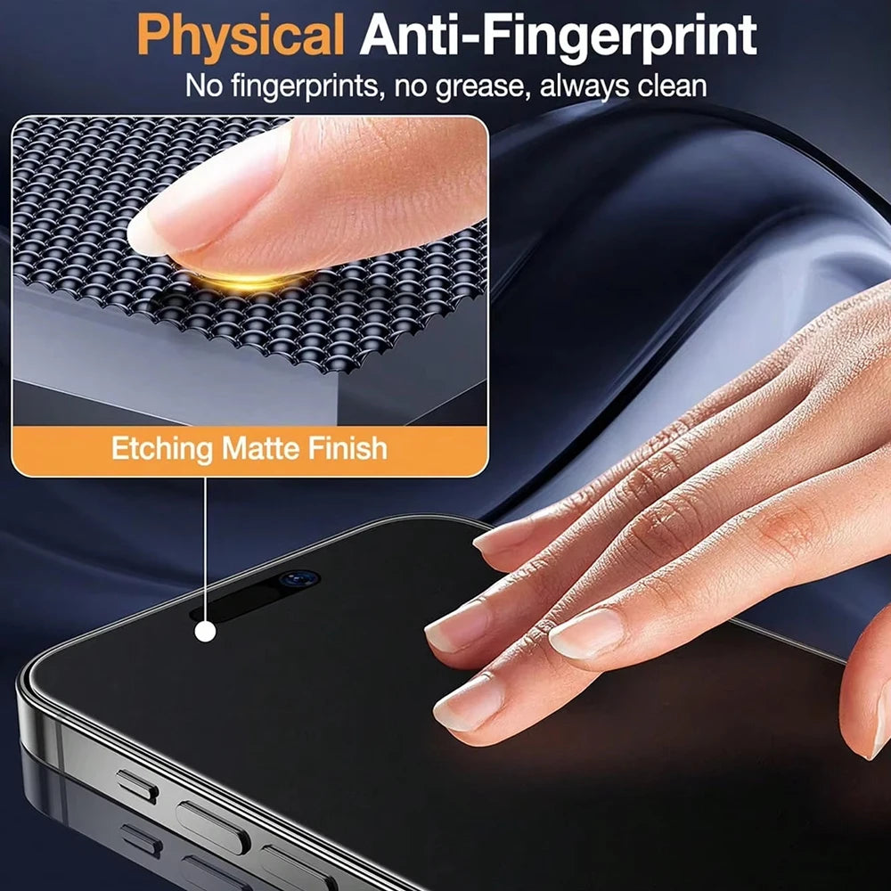 1-3Pcs Full Cover Matte Privacy Glass For iPhone 17 Pro Max 16 15 14 13 12 11 17Air 16e XS Max 7 8 Anti-Peeping Screen Protector