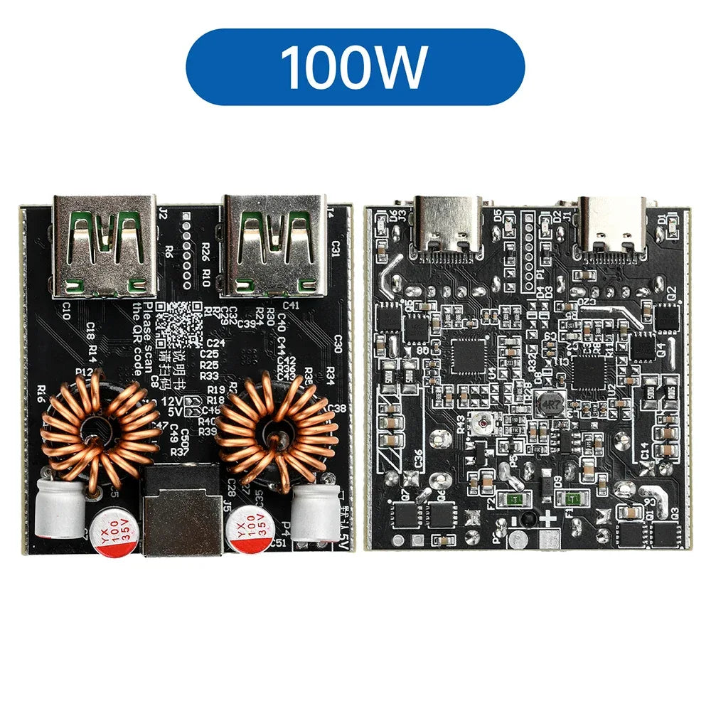 PD140W/PD100W Fast Charging Desktop Charger Module Full Protocol DIY Motherboard Single-Channel Dual-Channel Charger Module
