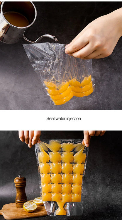 10/pack ice bag Disposable plastic homemade ice freezer bags Home use creative self-styled ice cubes bags ice-making mold