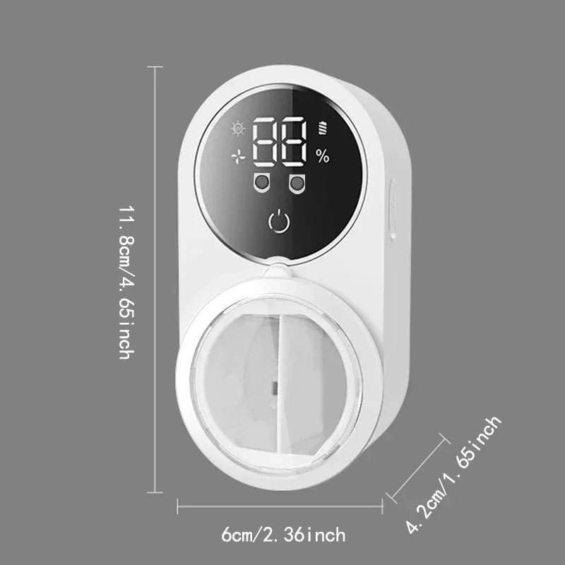 Intelligent wall mounted toothbrush holder, toothbrush holder disinfection device, toothbrush storage rack, with 2 brush slots