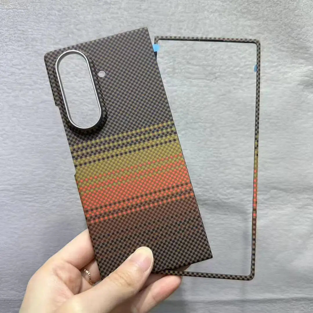Genuine Aramid Carbon Fiber Magsafe Case for Samsung Galaxy Z Fold 6 Fold 7 Matte Bulletproof Thin Hard Magnetic Wireless Cover