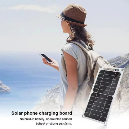 Solar Panel 30W USB Type-C Waterproof Outdoor Hiking Camping Portable Battery Mobile Phone Charging Bank Charging Panel 5V