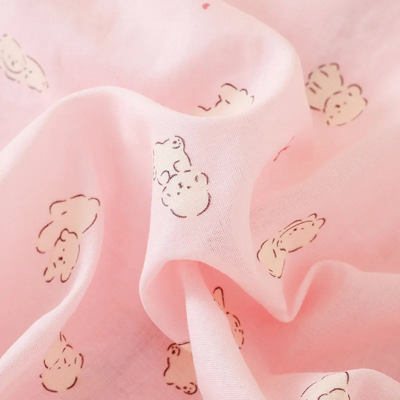 Summer Women Pajamas 3 Pieces Set 100% Gauze Cotton Female Sleepwear Bedroom Set Short sleeved long pants + shorts Woman Piiama