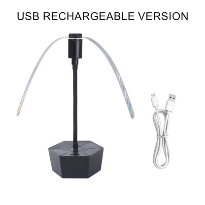 Retractable Fly Repellent Fan - USB Rechargeable Battery Powered, Outdoor Party Bug Deterrent Device