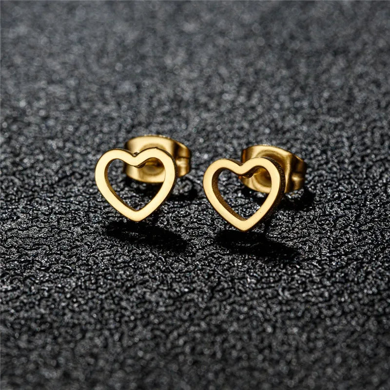 Fashion Small Heartbeat Stud Earrings Medical ECG with Heart Earings for Women Everyday Jewelry Girls Valentine's Day Gift