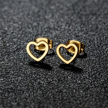 Fashion Small Heartbeat Stud Earrings Medical ECG with Heart Earings for Women Everyday Jewelry Girls Valentine's Day Gift