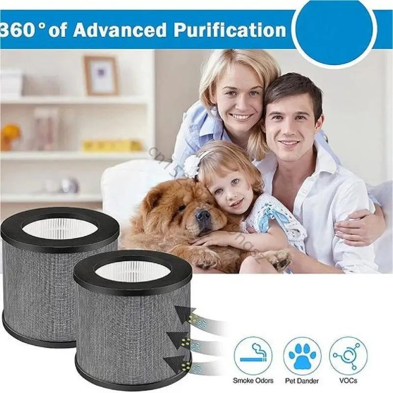 2x Air Purifier Filter High Efficiency HEPA Activated Carbon Filter Replacement Suitable For TaoTronics TT-AP006 Durable R9UD