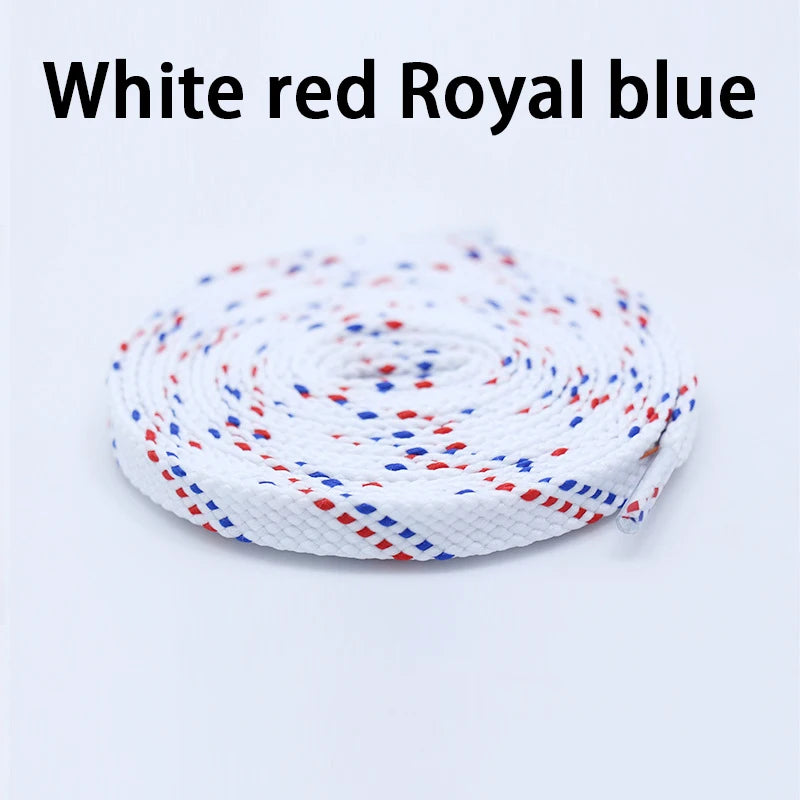 1Pair Mixed Color Shoe Laces Black and White Stripe Double Flat Shoelaces Sneakers Casual Shoes Shoelace
