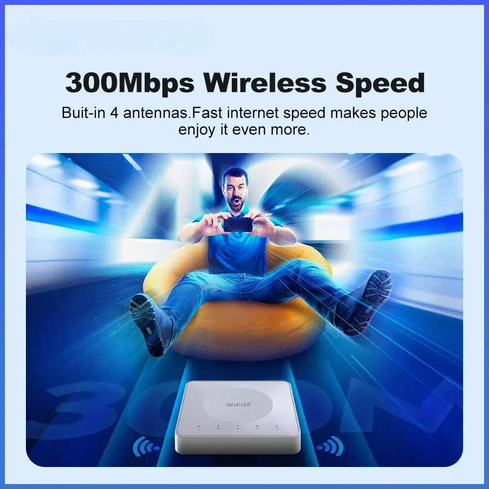 4G LTE Router WiFi 6 SIM Card Modem Support 32 Device Connections Mobile Wireless Router Typc-C Interface for Asia Africa Europe
