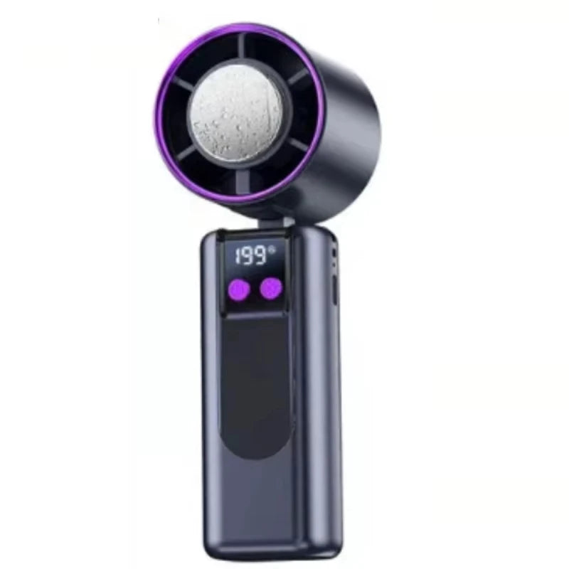 Lenovo 199-speed High-speed Cooling Fan Usb Charging Digital Display Large Wind Turbine Handheld Portable Fan Mini Cooling Fan