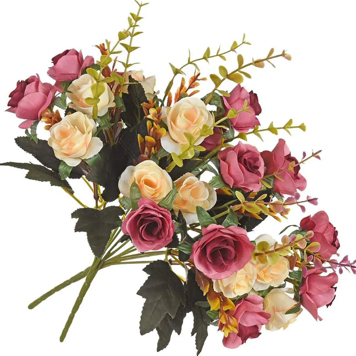 Silk rose Artificial Flowers Wedding Home Christmas Decoration bride Bouquet Diy gift Scrapbooking Wreaths wall Photography prop