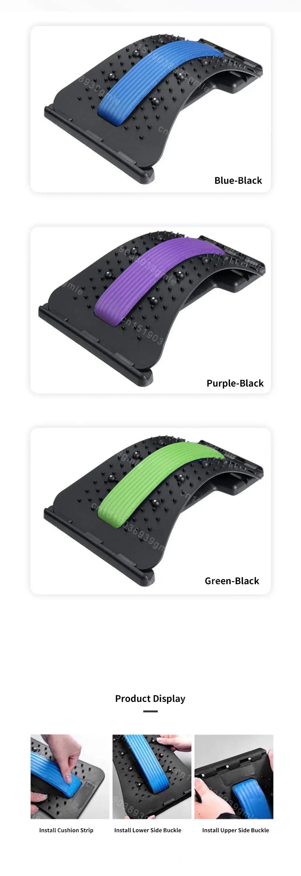 Adjustable Back Stretcher Therapy Cervical Shoulder Back Pain Relief Yoga Fitness Waist Massager Muscle Relax Posture Corrector