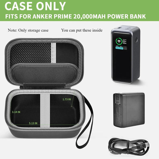 （CASE ONLY) Case Compatible with Anker Prime Power Bank 20,000mAh Portable Charger with 200W Output, Battery Pack Power Station
