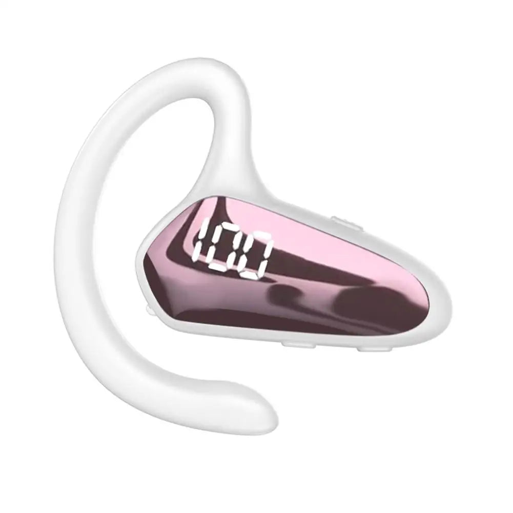 Single Wireless Bluetooth Headset Digital Display Air conduction Concept Right Ear Headphone Business Ear-mounted Earphones