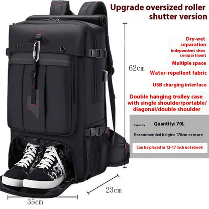 50L 70L Large Capacity Travel Backpack Luggage Sports Training Fitness Independent Shoes Storage Bag Laptop Bags