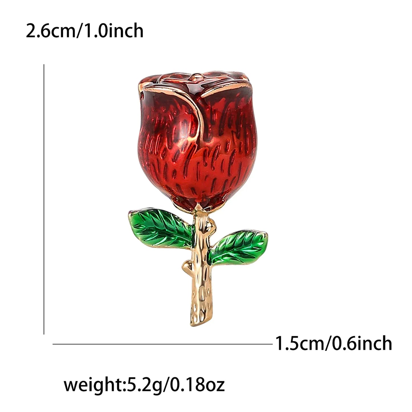 Valentine's Day Enamel Rose Brooches for Women Rhinestone Plant Flower Pins Banquet Party Backpack Gifts Jewelry Accessories