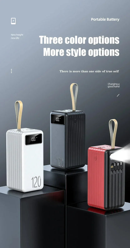 KEPAH 20W 5V3A 120000mAh Power Bank Portable Fast Charging External Battery Charger 120Ah Powerbank For iPhone Xiaomi mi