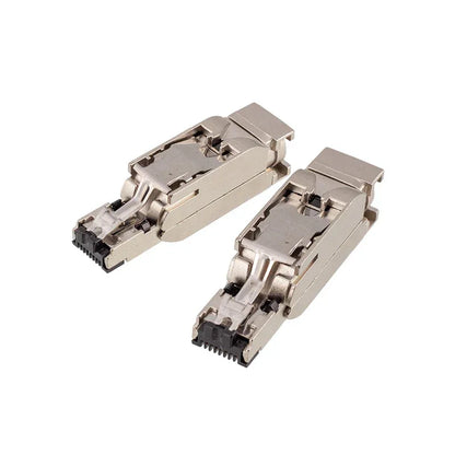 Straight RJ45 Data Fast connect Plug 4pin 8pin Industrial Metal Straight Ethernet RJ45 Connector CAT5E CAT6A Profinet RJ45 Plug