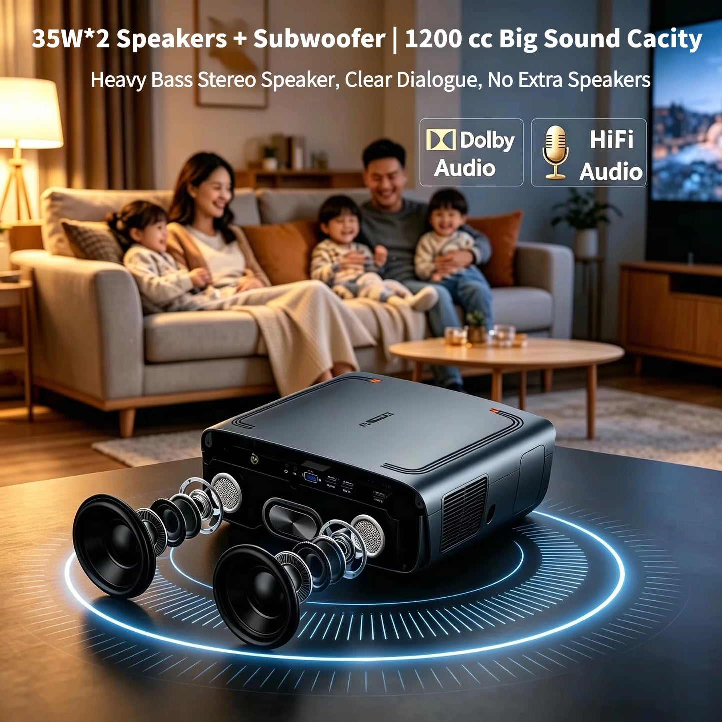 4200 ANSI 4K UHD Projector Smart Android 14 Google TV Video Beamer 2.4G+5G WiFi6 TOF Auto Focus Dual Speaker Home Theater 2026