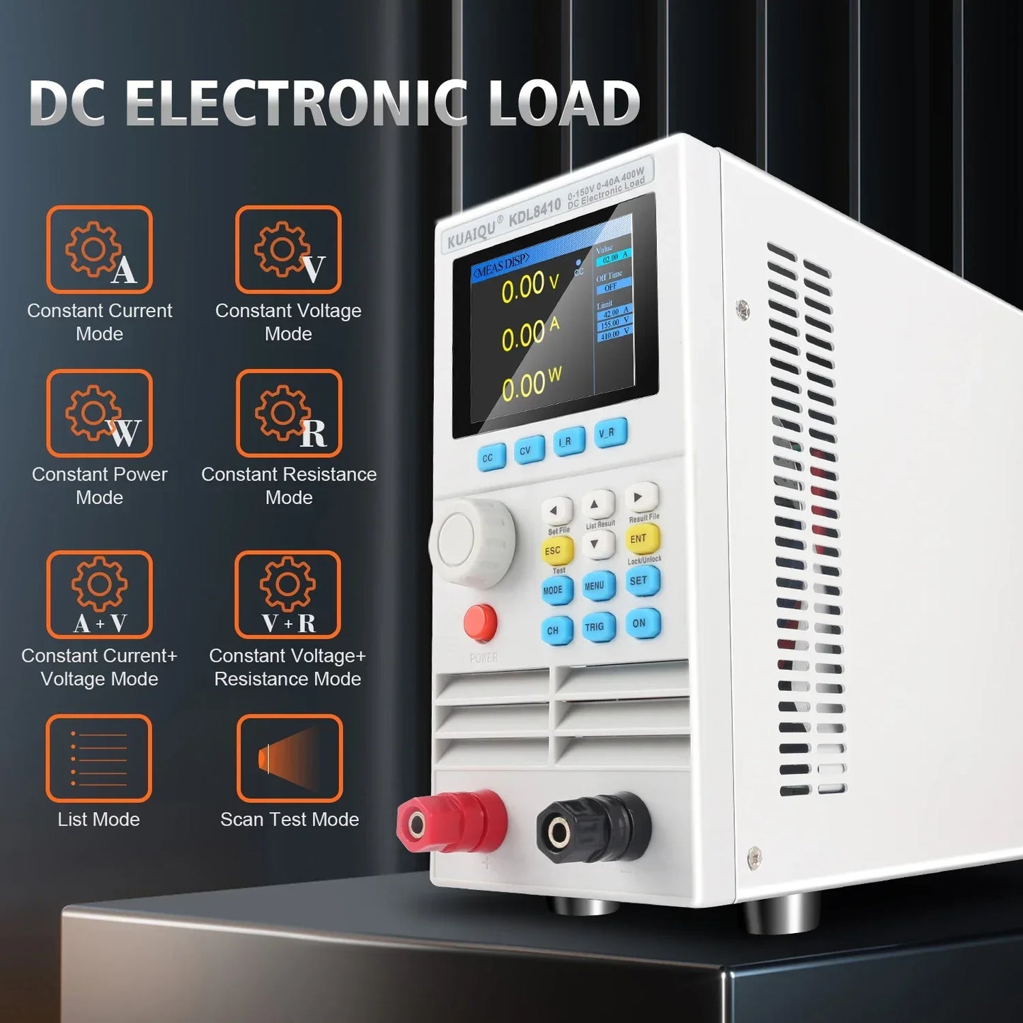 Programmable DC Electronic Load 150V 40A 400W Digital Battery Capacity Tester Electronic Load Meter Aging Instrument ET5410A+