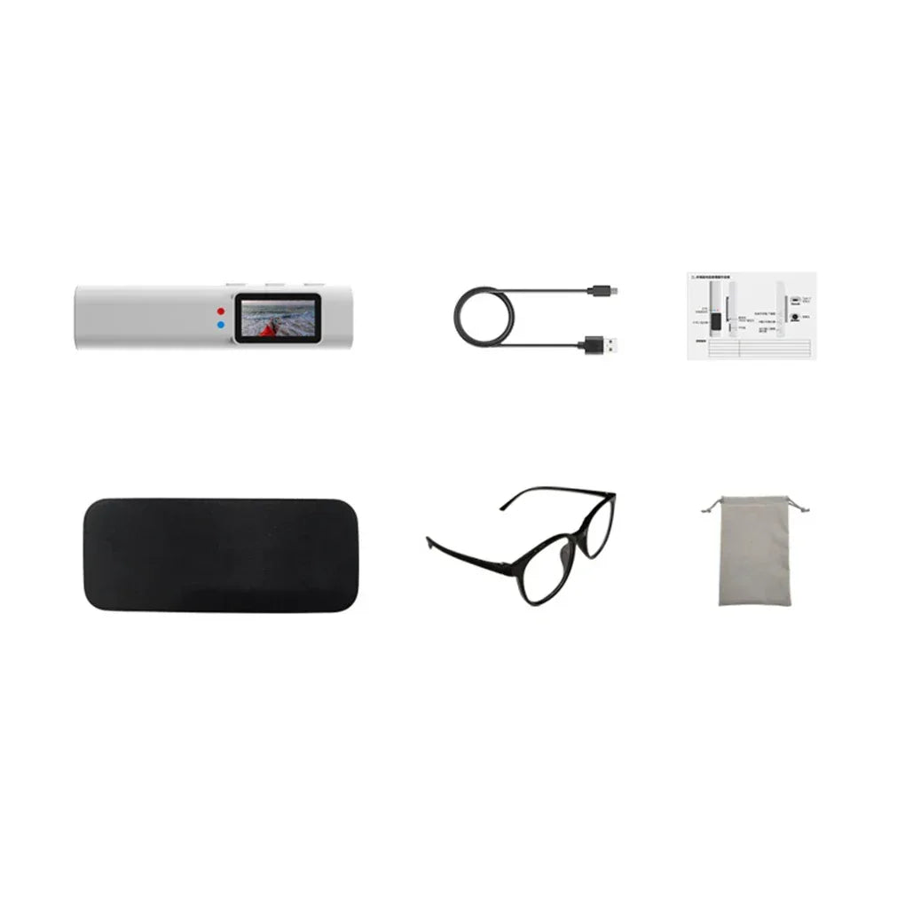 2.7K HD FPV Glasses Camera Wearable WiFi Video Camcorder 110°Wide Angle Lens Anti-shake 0.96" APP Control FPV Camera