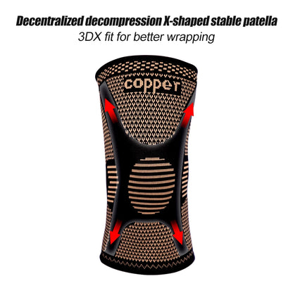 2Pcs Copper Knee Brace for Knee Pain - Copper Knee Compression Sleeves - Knee Pads for Sports,Meniscus Tear,ACL,Arthritis,Joint