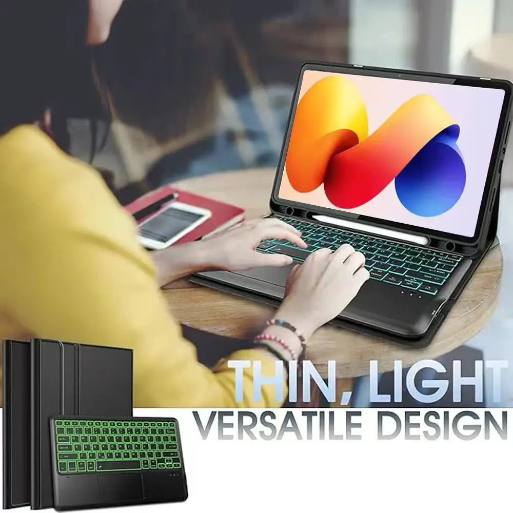 Case for Redmi Pad Pro/Redmi Pad 2 Pro 12.1 inch For Xiaomi Poco Pad 12.1 lnch Keyboard Case with Detachable Bluetooth Keyboard