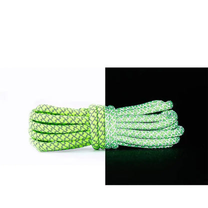 1 Pair Reflective Shoelaces Top Quality Round Rope Sports Shoe Laces Boots and Sneaker Shoelace Multi-color Length 120cm