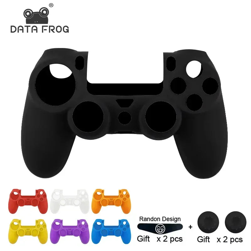 DATA FROG Silicone Protective Case for PS4 Controller – Anti-Slip Soft Cover for PS4 / PS4 Pro / PS4 Slim Gamepad