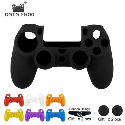 DATA FROG Silicone Protective Case for PS4 Controller – Anti-Slip Soft Cover for PS4 / PS4 Pro / PS4 Slim Gamepad