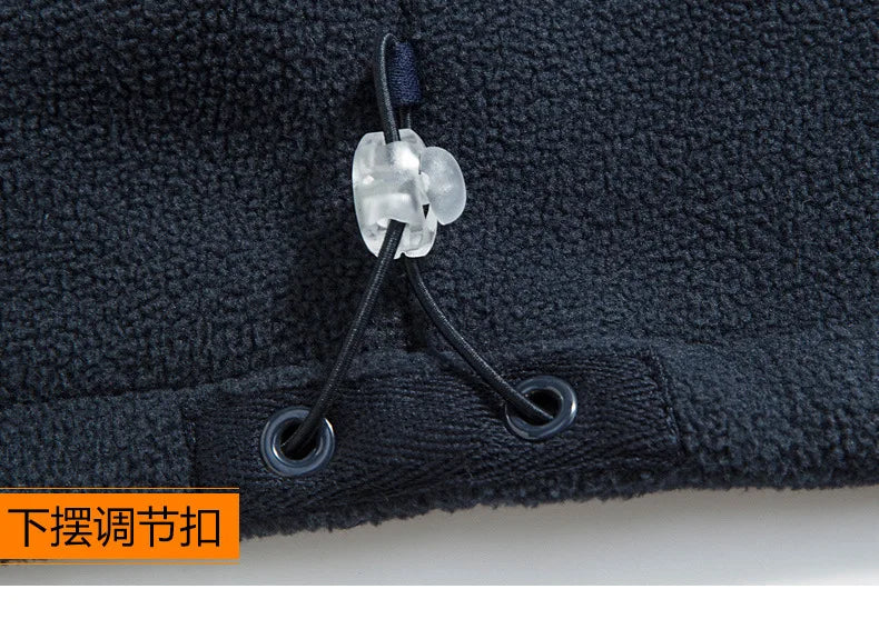 new men's fleece with fleece thickened warm windproof outdoor casual storm jacket fashion men's coat
