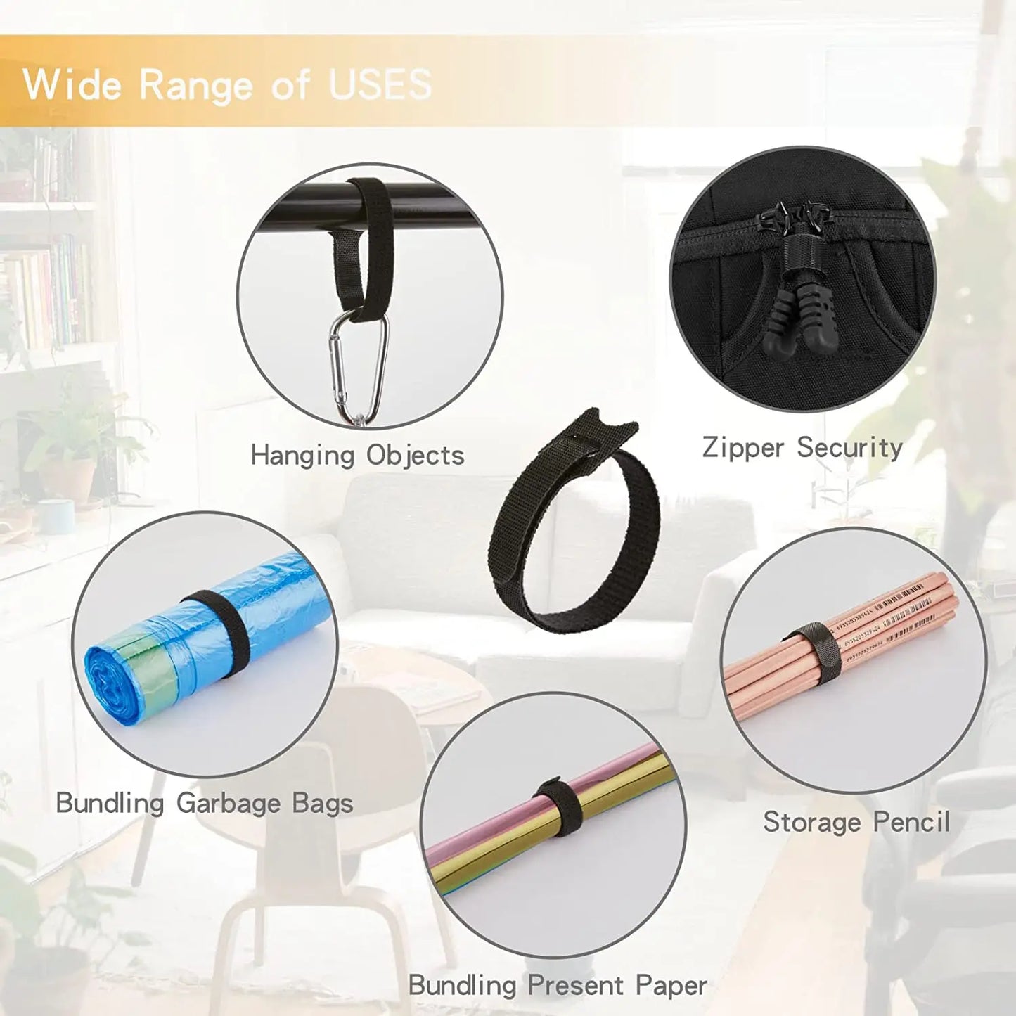 50/30/10PCS Cable Organizer Winder Ties Wire Management Holder Reusable Clip Protector Nylon Strap Mouse Earphones Hoop Tape