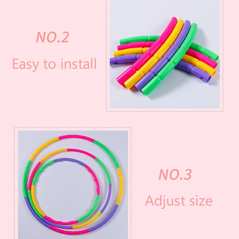 Sport Removable Color Hoop Equipment For Children Portable Exercise Plastic Fitness Training Circle Children's Best Gifts