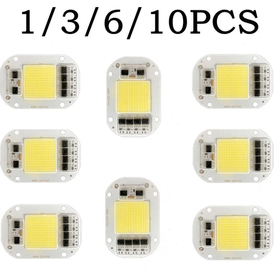 AC 220V COB Chip 50W Light Source No Need Driver For Floodlight Spotlight Lamp DIY Lighting High Brightness LED Chip 1/3/6/10PCS