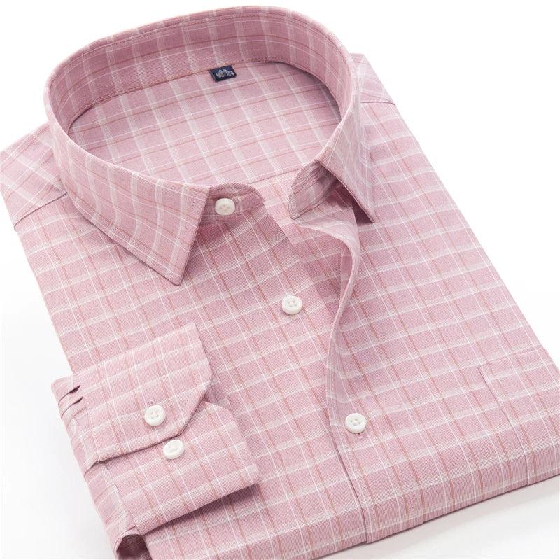6XL 7XL 8XL 9XL 10XL Elegant Classic Youth Men's Business Casual Striped Long Sleeve Shirt Autumn Brand big Size Loose Shirt