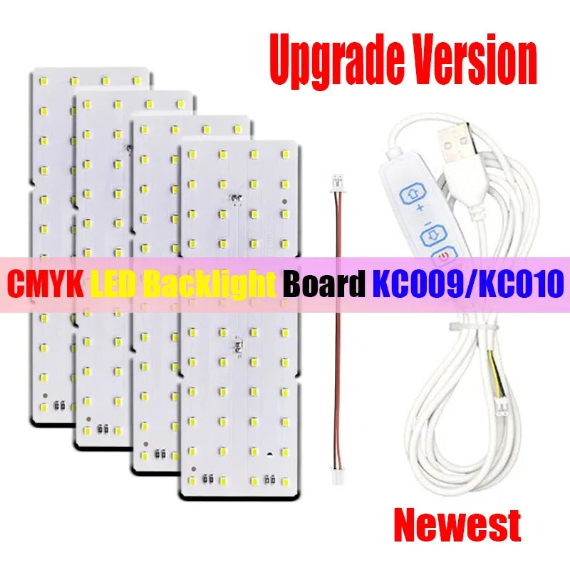 KC009 KC010 LED Lithophane CMYK PLA Filament 3D Printer Filament for 3d Lithophane photo frame Back Light Plate for bambu