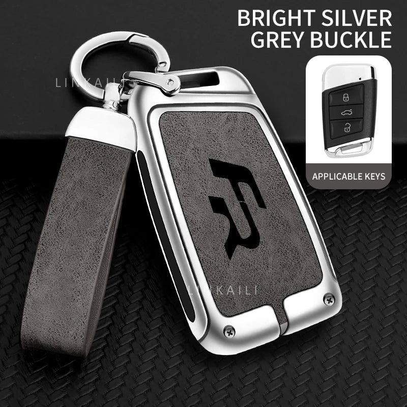 Suitable for Seat Ateca Leon FR 2 Ibiza Zinc Alloy Car Key Cover High-end Leather Car Key Case Auto Accessories
