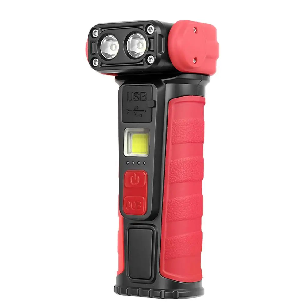 Mini Rotating LED Flashlight Ultra-Bright Emergency Flashlight Rotating Work Light Rechargeable Pocket Flashlight