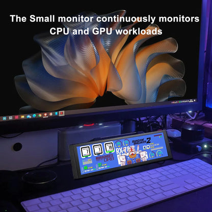 Wisecoco 11.3/8.8/7.84 inch HD IPS Secondary Screen Type-C for Laptop Computer Temperature DIY Aida64 CPU GPU Monitor