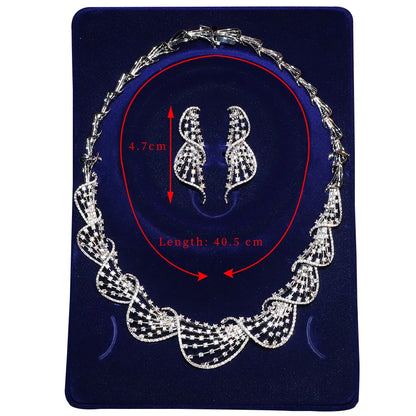 EIRALEE New Women's jewelry set Cubic Zirconia necklace and earrings Bridal jewelry set for women's ball wedding party accessori
