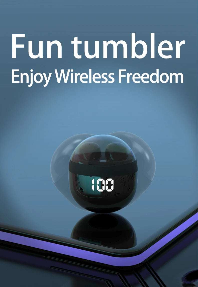 Écouteurs intra-auriculaires invisibles TWS Mini sans fil Bluetooth 5.3 avec microphone et réduction de bruit pour téléphone