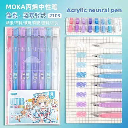 150/6 Colors Acrylic Gel Pen Student Diary Scrapbook Painting DIY Gel Pen Set Color Drawing Doodling Art Markers School Supplies
