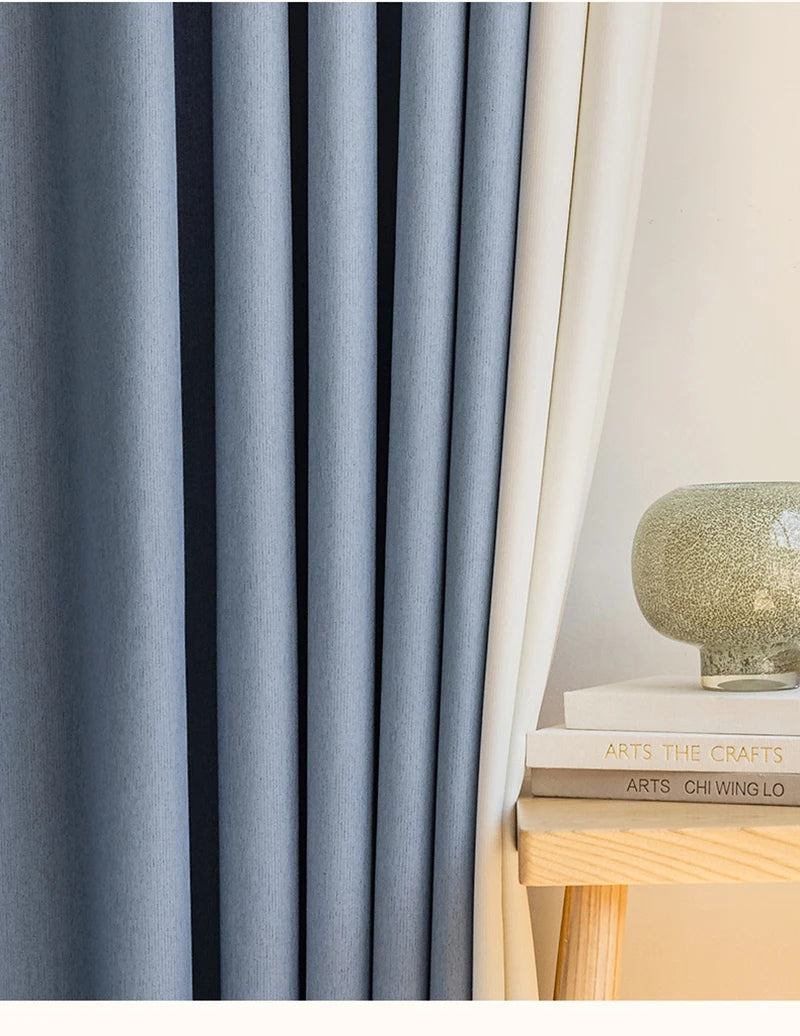 Minimalist Children's Room Drapes Large Area Bedroom Blackout Curtain Home Balcony Bay Window Curtains Modern Living Room Drape
