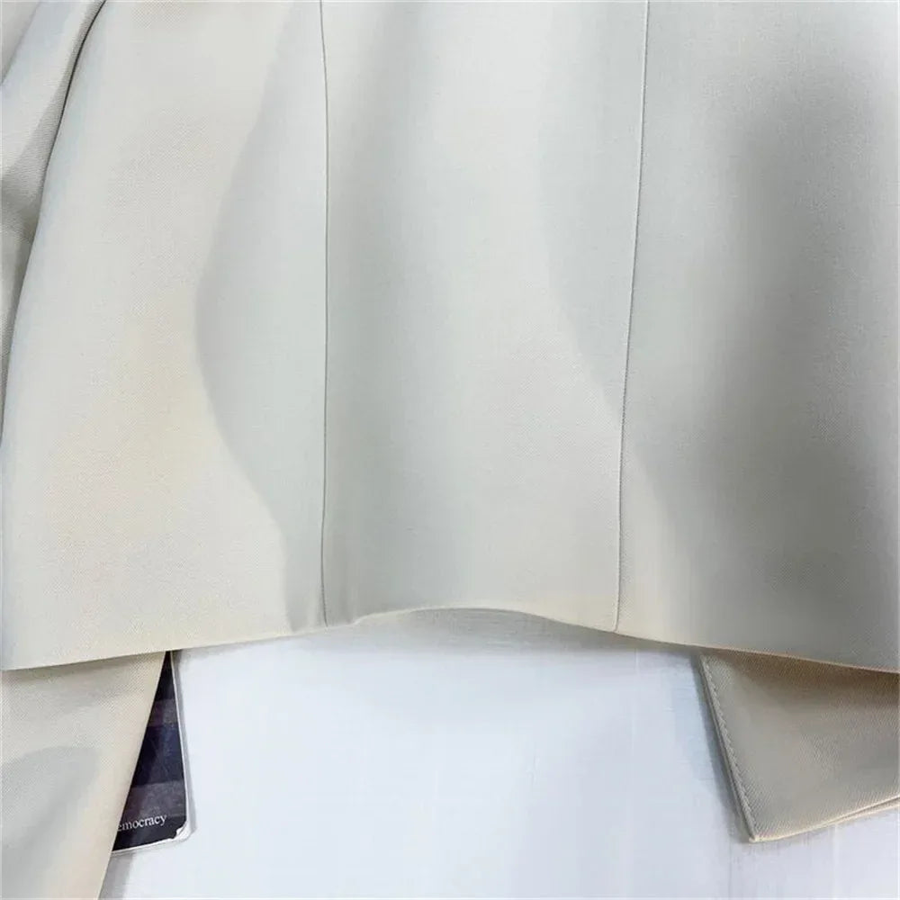 Spring Autumn New Blazers for Women Korean No Button Cropped Suits Jacket Woman Casual Long Sleeve Blazer Coat Ladies ZY7701