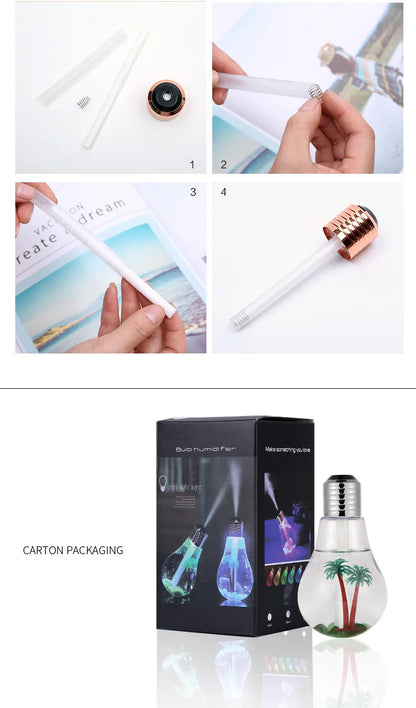 New Small Bulb Humidifier Bedroom Ultra Large Mist Desktop Air Humidifier