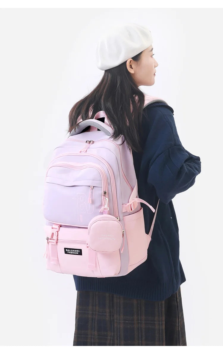 Teen Girls Backpacks for School 8-12 Years Students Casual Fashion Travel Backpacks Portability College Backpack for Women Bag
